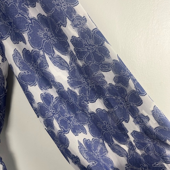 Current Air Los Angeles Purple Floral V Neck Long Sleeve Dress Size S chiffon - Picture 2 of 7